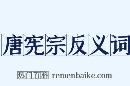 唐宪宗反义词是什么意思的图片